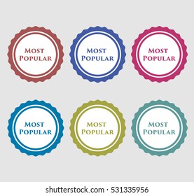 Most popular vector icon