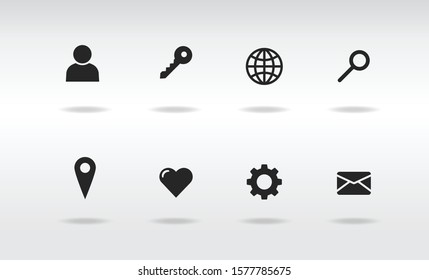 most popular web icons set vector