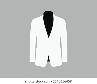 Blazer blanco Las más populares para el Vector ocasional lujoso de la chaqueta del traje de los hombres, arte para la Descarga libre de EPS 