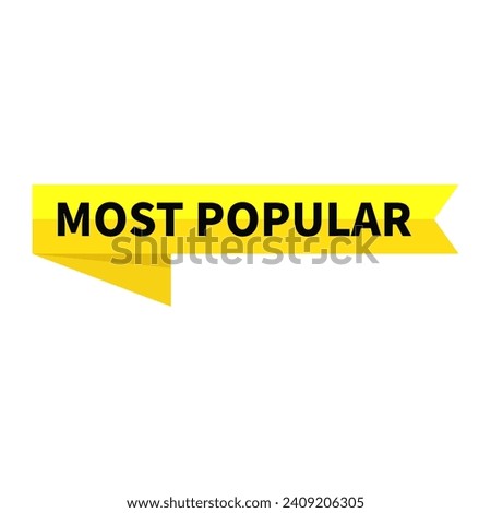 Most Popular In Yellow Rectangle Ribbon Shape For Sale Promotion Business Marketing Social Media Information
