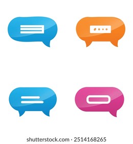 most realistic feedback speech bubbles vector design 
