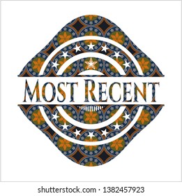 Most Recent arabesque style emblem. arabic decoration.