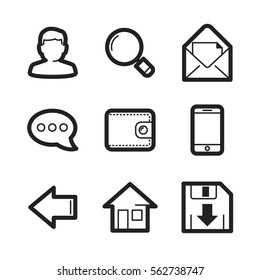 Most requested icons - universal web signs collection