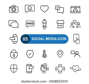 The most sought after social media icons. Collection of social media icons