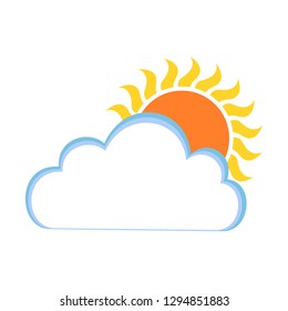 Most sunny weather , Sun , Clouds. Design by Inkscape.