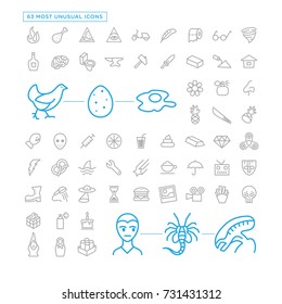 Most unusual icon set. 63 icons