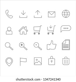 Most used webdesign icons, UI set, vector illustration