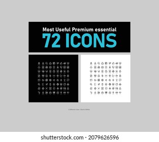 Most Useful Premium essential icons. vector. essential icons. useful essential icons. line icons. simple line.