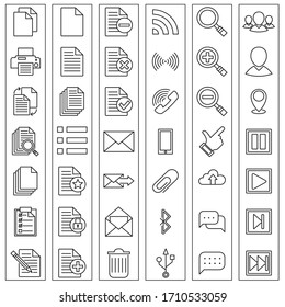 Most usual office icons/object set by grouped different categories - vector