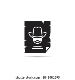 most wanted poster  icon on white background vector illustration