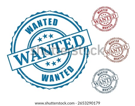 Most Wanted Stamp Pack, Grunge Rubber Popular Demand Vector Labels