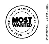 Most Wanted text stamp, concept background