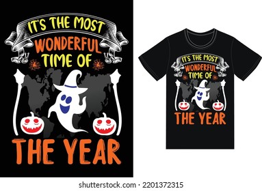 it's the most wonderful time of the year halloween t shirt design
