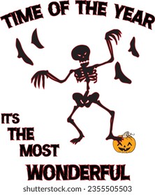 It's The Most Wonderful Time Of The Year illustrations with patches for t-shirts and other uses
