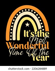 It's the Most Wonderful Time Of The Year rainbow Halloween Funny Halloween Costume T-Shirt. This Funny Halloween Costume is a great gift for men, women, boys, girls, kids, teachers, student.
