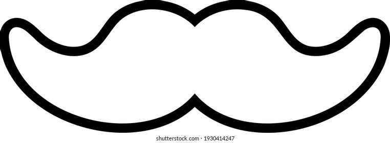 A mostache isolated vector illustration.