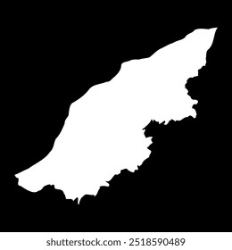 Mapa de la provincia de Mostaganem, división administrativa de Argelia.