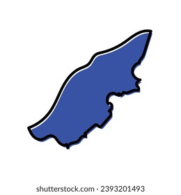 The Mostaganem State of Algeria map design