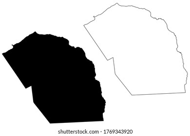 Mosteiros municipality (Republic of Cabo Verde, concelhos, Cape Verde, Fogo island, archipelago) map vector illustration, scribble sketch Mosteiros map