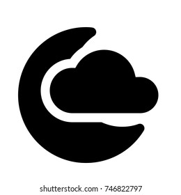mostly cloudy night