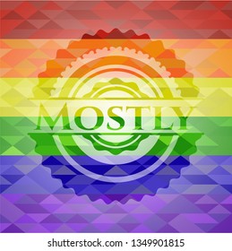 Mostly lgbt colors emblem 