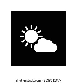 Mostly sunny icon, Weather icon vector illustration.