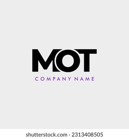MOT initial letter monogram logo