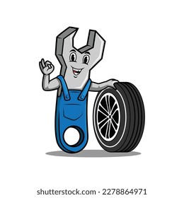 MOT test tire logo vector