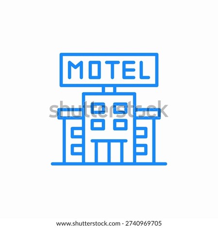 motel accommodation icon sign vector