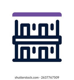 motel duotone icon. Sleek and modern vector icon for websites, mobile apps, marketing materials, and corporate design. Fully scalable and ready to use.