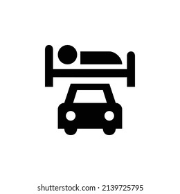 icono del motel. Diseño de estilo plano aislado en un fondo blanco.