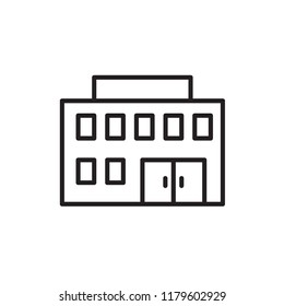 motel icon vector design line style