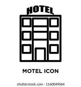 Motel icon vector isolated on white background, Motel transparent sign , line or linear sign, element design in outline style
