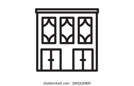 Motel icon vector isolated on white background, Motel transparent sign , line or linear sign, element design in outline style