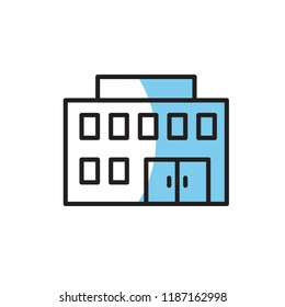 motel icon vector modern style