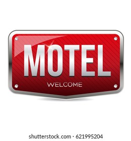 Motel retro sign vector