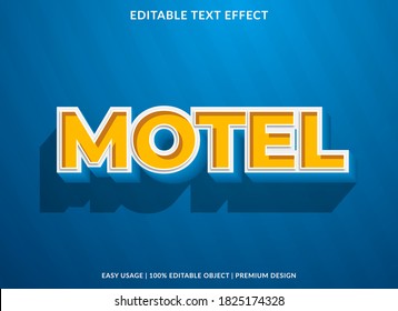 plantilla de efecto de texto de motel con estilo retro y 3d negrita para etiquetado de marca o logotipo de producto