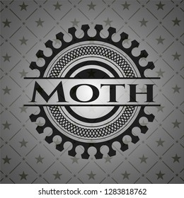 Moth black emblem. Vintage.