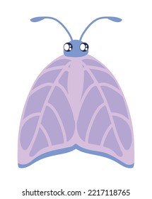 moth bug cartoon icon isolated