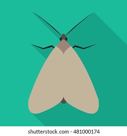 moth flat icon. You can be used moth icon for several purposes like: websites, UI, UX, print templates, promotional materials, info-graphics, web and mobile phone apps.