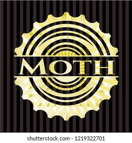 Moth gold emblem or badge