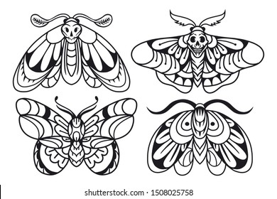 Moth Tattoo Vector Art Icons and Graphics for Free Download