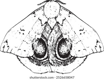 Moth - hand drawn vector insect illustration