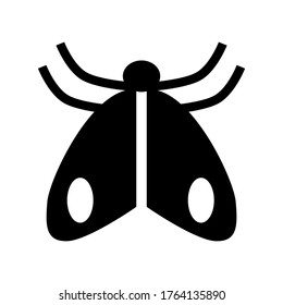moth  icon or logo isolated sign symbol vector illustration - high quality black style vector icons
