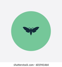 Moth icon silhouette vector illustration

