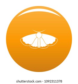 Moth icon. Simple illustration of moth vector icon for any design orange