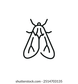 Moth icon. Simple moth icon for social media, app, and web design. Vector illustration