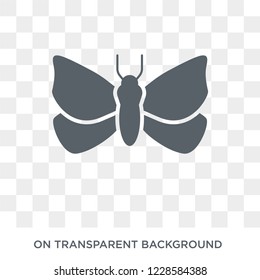 Moth icon. Trendy flat vector Moth icon on transparent background from animals  collection. 