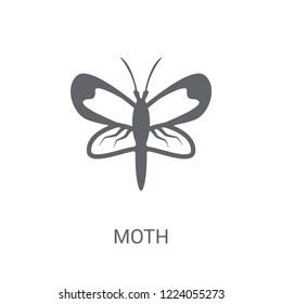 Moth icon. Trendy Moth logo concept on white background from animals collection. Suitable for use on web apps, mobile apps and print media.