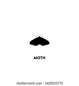 moth icon vector. moth sign on white background. moth icon for web and app